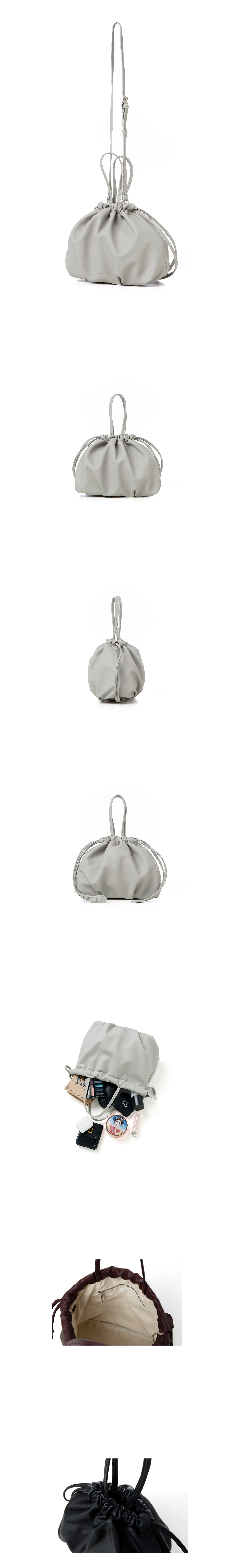 韓国 LOTTIE BAG | グレー | 大容量 ハンドバッグ ショルダーバッグ - ショルダーバッグ - 合皮 グレー